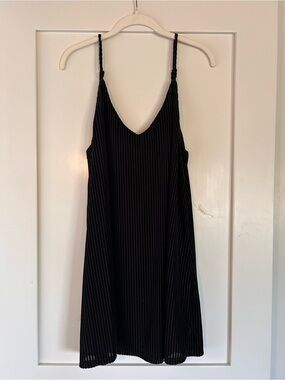 Black Velvet Spaghetti Strap Mini Dress